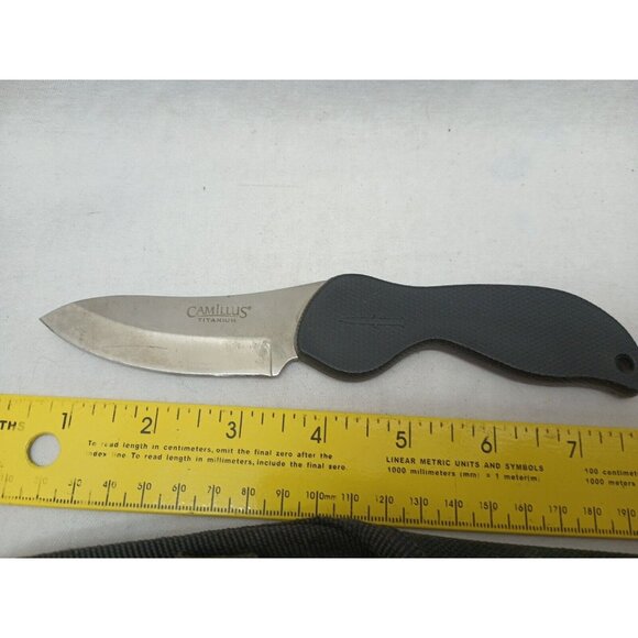 Camillus Fixed Blade Knife Titanium With Sheath 7.5” Long - Picture 3 of 6